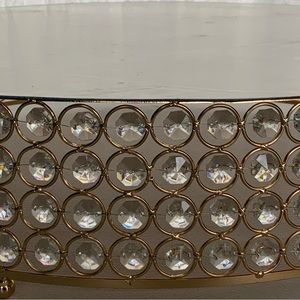 Gold crystal beaded cake stand